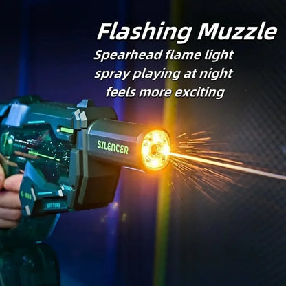 Pistola de agua eléctrica de juguete con luz de inducción Led, pistola de chorro automática, juguete de pistola de agua para piscina y playa al aire libre de verano, regalo para adultos