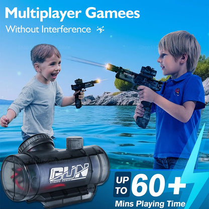 Pistola de agua eléctrica para adultos y niños, pistola de agua automática con luces Led, piscina al aire libre de verano, juguetes para fiesta en la playa, regalos