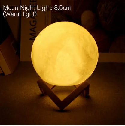 Lámpara de LUNA led Nocturna, Navidad, E5, 8cm