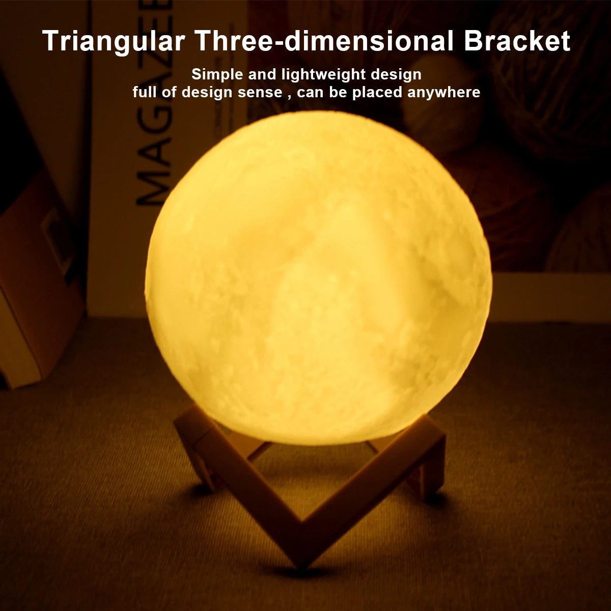 Lámpara de LUNA led Nocturna, Navidad, E5, 8cm