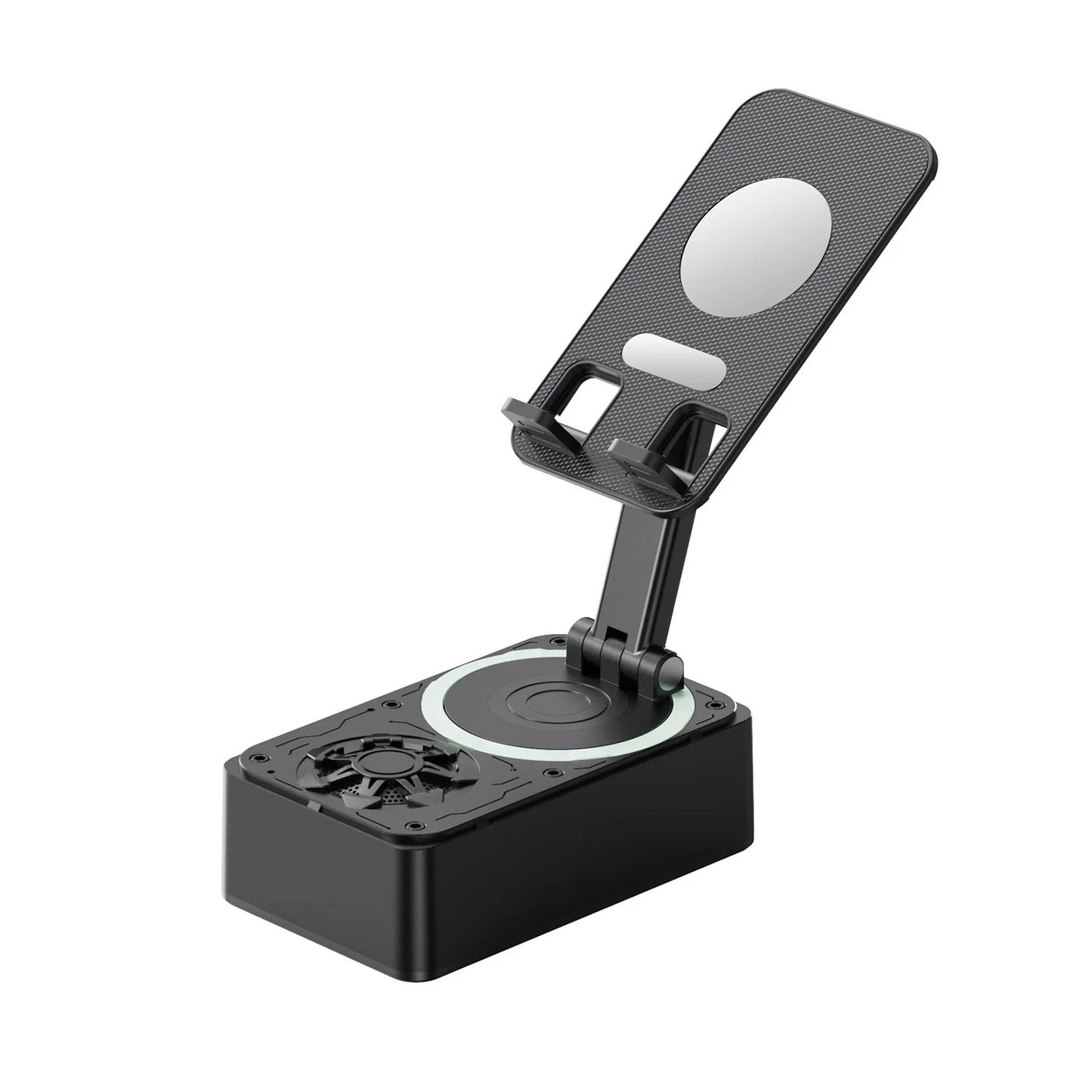 Altavoz Bluetooth 3 en 1, Banco de energía para teléfono, altavoz inalámbrico plegable, soporte para teléfono con almohadillas antideslizantes para videoconferencias en vivo