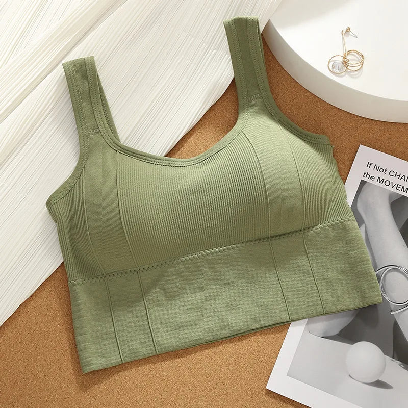Sujetador deportivo transpirable antisudor para mujer, Top de Yoga sin costuras, Top corto a prueba de golpes, Sujetador deportivo Push Up, Top de entrenamiento para gimnasio