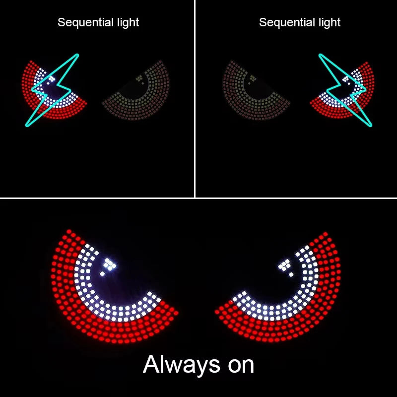 Lámparas decorativas de ojo de diablo para ventana de coche, tiras de luces LED, Panel de luz, pantalla de parabrisas de coche, iluminación con enchufe USB