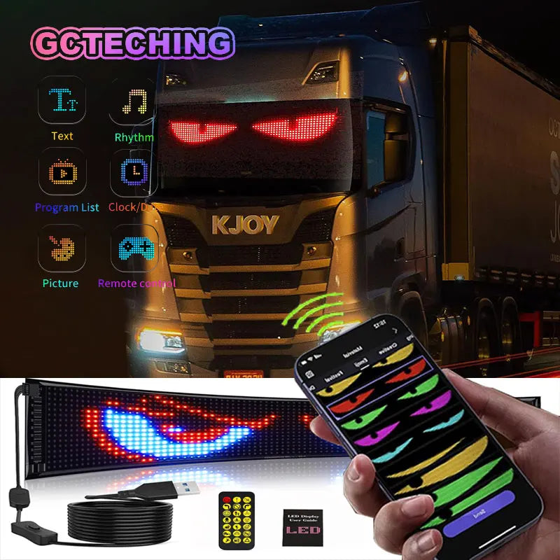 Ojos Led para Camión,  Matriz Led RGB, Bluetooth