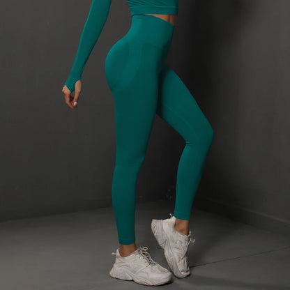 Mallas de gimnasio sin costuras para mujer, pantalones de Yoga sexys de cintura alta, mallas de levantamiento de glúteos, ropa deportiva para mujer, ropa deportiva