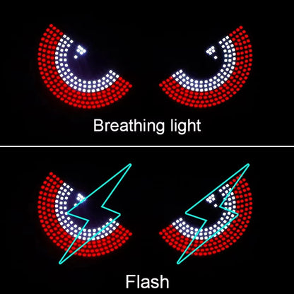Lámparas decorativas de ojo de diablo para ventana de coche, tiras de luces LED, Panel de luz, pantalla de parabrisas de coche, iluminación con enchufe USB