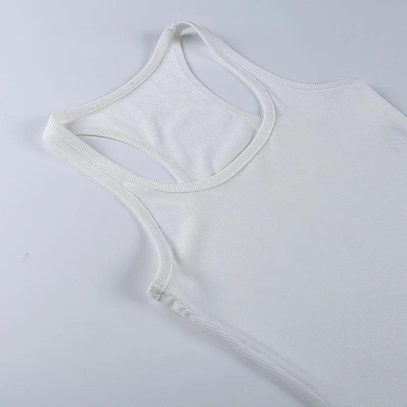 Body de punto sin mangas para mujer, Tops sexys ajustados con hombros descubiertos, corpiño informal de calle para discoteca
