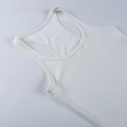 Body de punto sin mangas para mujer, Tops sexys ajustados con hombros descubiertos, corpiño informal de calle para discoteca