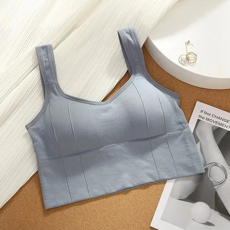 Sujetador deportivo transpirable antisudor para mujer, Top de Yoga sin costuras, Top corto a prueba de golpes, Sujetador deportivo Push Up, Top de entrenamiento para gimnasio