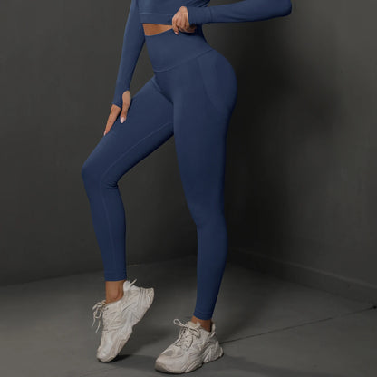 Mallas de gimnasio sin costuras para mujer, pantalones de Yoga sexys de cintura alta, mallas de levantamiento de glúteos, ropa deportiva para mujer, ropa deportiva