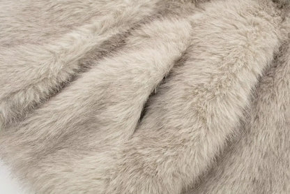 TRAFZA, chaqueta recortada de piel sintética a la moda para mujer, abrigo de manga larga con botón frontal a presión, prendas de vestir exteriores para mujer, abrigo grueso con cuello de solapa elegante