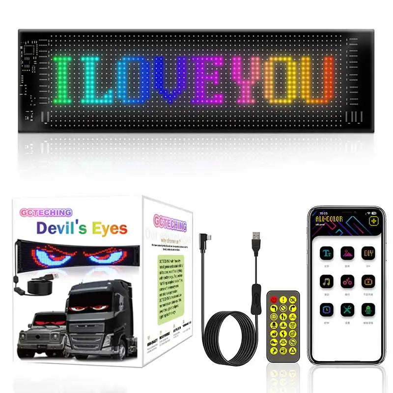 Ojos Led para Camión,  Matriz Led RGB, Bluetooth