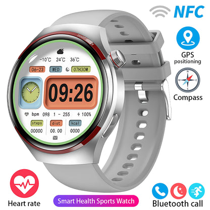 Reloj inteligente GT4 Pro con seguimiento GPS para hombres y mujeres, reloj con pantalla AMOLED HD, llamada Bluetooth, NFC IP68, reloj deportivo resistente al agua 2025
