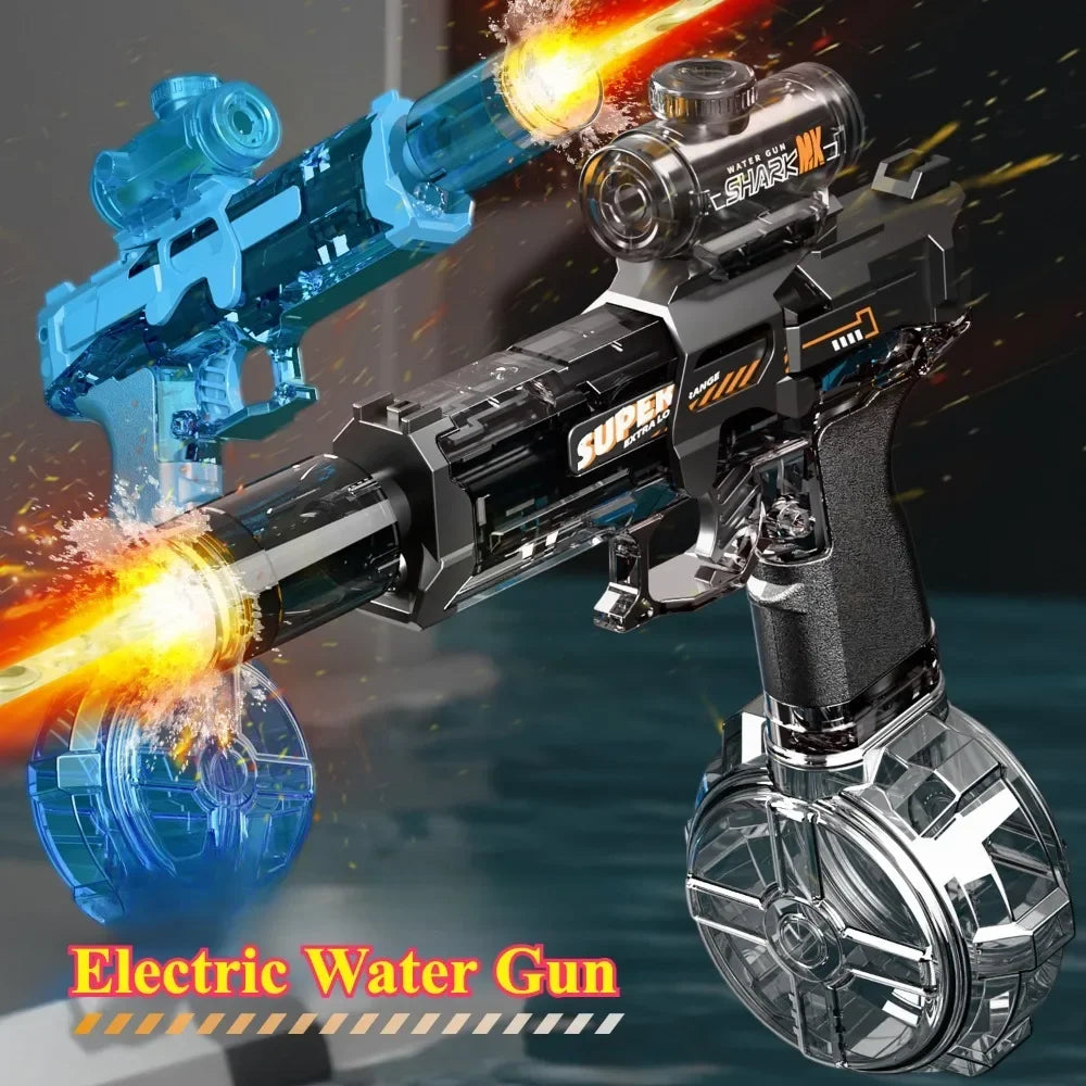 Pistola de agua eléctrica de juguete con luz de inducción Led, pistola de chorro automática, juguete de pistola de agua para piscina y playa al aire libre de verano, regalo para adultos