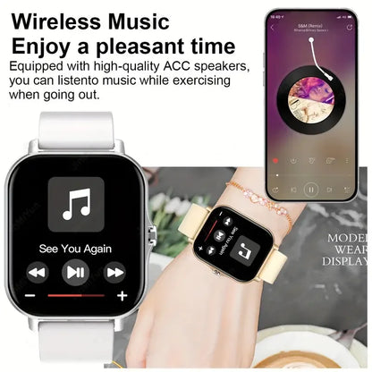 KESHUYOU 2025 nuevo reloj inteligente Bluetooth que habla oxígeno en sangre/Monitor de presión arterial reloj inteligente para mujeres hombres regalo de vacaciones