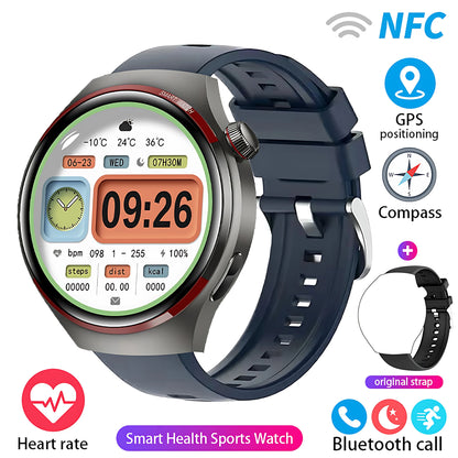 Reloj inteligente GT4 Pro con seguimiento GPS para hombres y mujeres, reloj con pantalla AMOLED HD, llamada Bluetooth, NFC IP68, reloj deportivo resistente al agua 2025