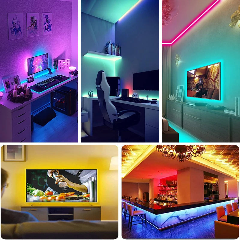Tira de luces Led de 10m y 20m con Control remoto de 44 teclas, cinta RGB, pared Led para habitación, decoración de fiesta, dormitorio, retroiluminación de TV