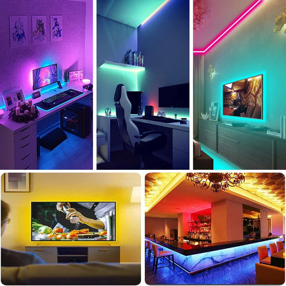 Tira de luces Led de 10m y 20m con Control remoto de 44 teclas, cinta RGB, pared Led para habitación, decoración de fiesta, dormitorio, retroiluminación de TV