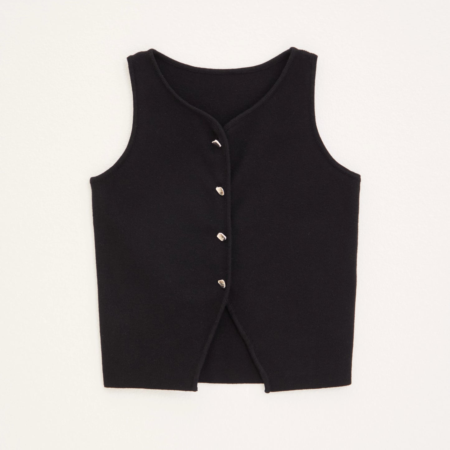 Chaleco acanalado listo para oficina otoño 2025, camiseta sin mangas de punto antipilling para capas de blazer/chique de barco/no básicos aptos para viajes