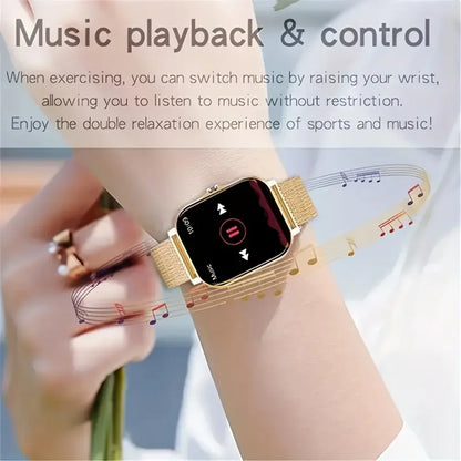 KESHUYOU 2025 nuevo reloj inteligente Bluetooth que habla oxígeno en sangre/Monitor de presión arterial reloj inteligente para mujeres hombres regalo de vacaciones