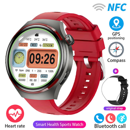 Reloj inteligente GT4 Pro con seguimiento GPS para hombres y mujeres, reloj con pantalla AMOLED HD, llamada Bluetooth, NFC IP68, reloj deportivo resistente al agua 2025