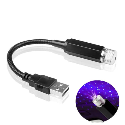 Mini proyector LED de luz nocturna para techo de coche, lámpara de ambiente de galaxia, USB, decorativo, ajustable para decoración de techo de habitación de techo de coche
