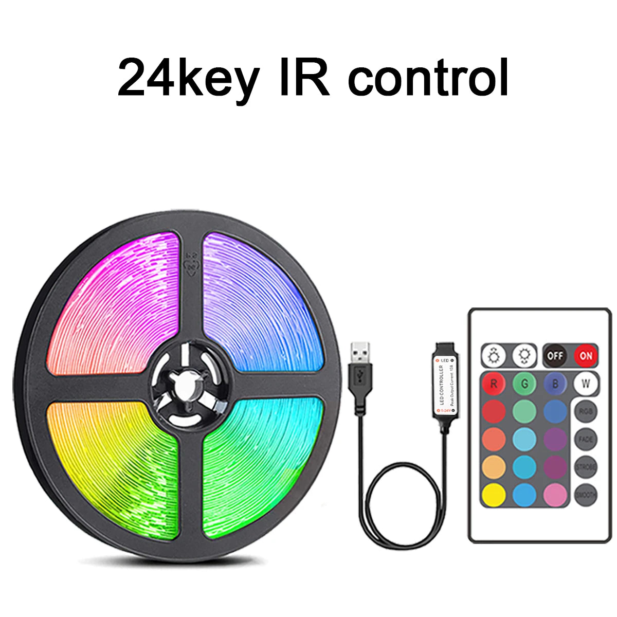 Tira de luces Led de 10m y 20m con Control remoto de 44 teclas, cinta RGB, pared Led para habitación, decoración de fiesta, dormitorio, retroiluminación de TV