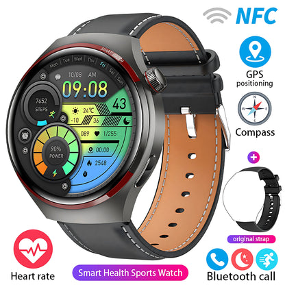 Reloj inteligente GT4 Pro con seguimiento GPS para hombres y mujeres, reloj con pantalla AMOLED HD, llamada Bluetooth, NFC IP68, reloj deportivo resistente al agua 2025