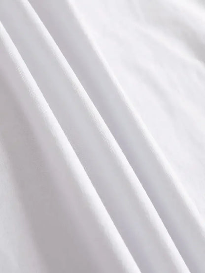 Camiseta con estampado blanco de gato divertido para mujer, pantalón corto informal de manga corta con cuello redondo para verano, ropa de animales para mujer