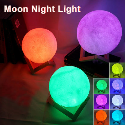 Lámpara de LUNA led Nocturna, Navidad, E5, 8cm