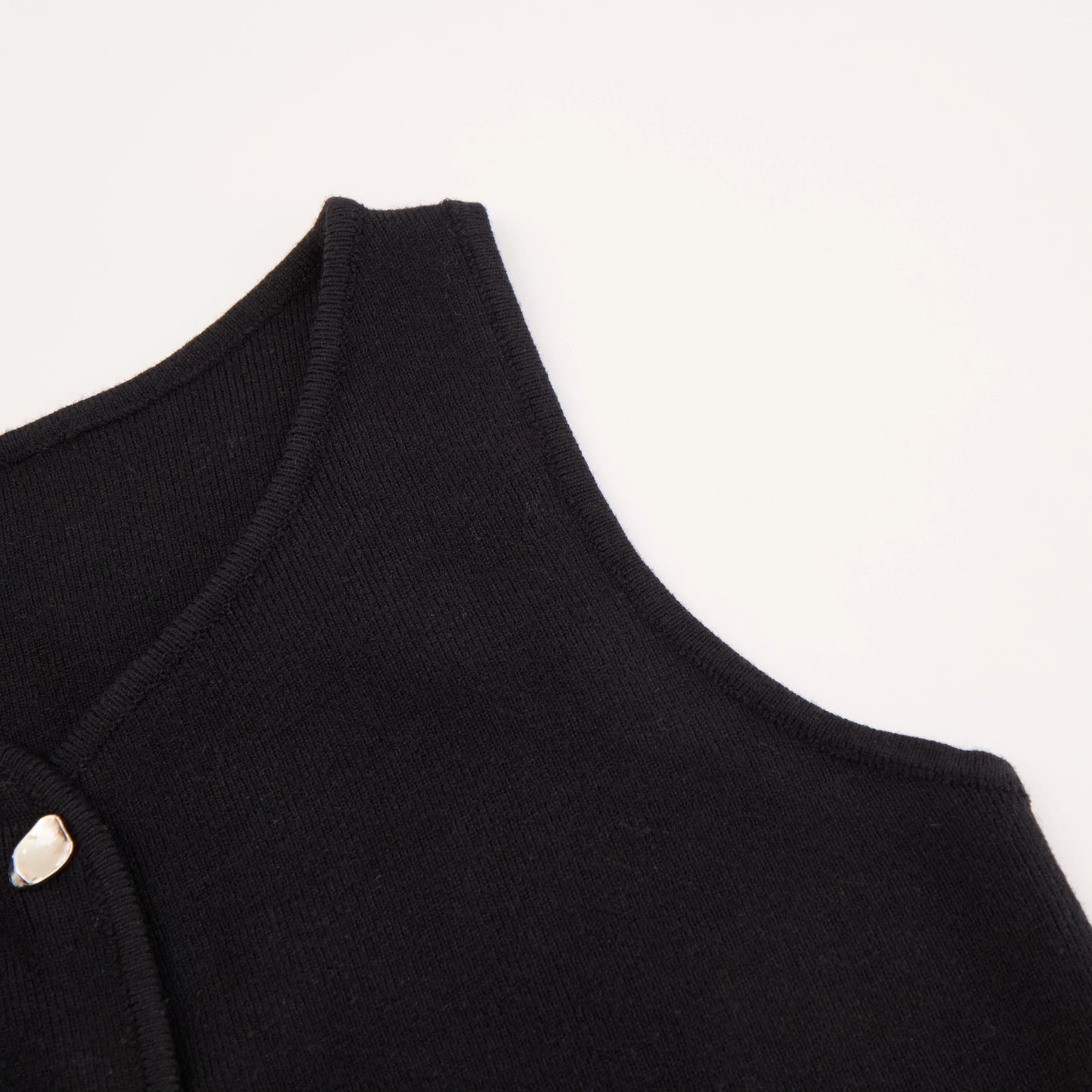 Chaleco acanalado listo para oficina otoño 2025, camiseta sin mangas de punto antipilling para capas de blazer/chique de barco/no básicos aptos para viajes