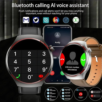 Reloj inteligente GT4 Pro con seguimiento GPS para hombres y mujeres, reloj con pantalla AMOLED HD, llamada Bluetooth, NFC IP68, reloj deportivo resistente al agua 2025