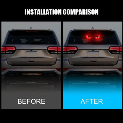 Lámparas decorativas de ojo de diablo para ventana de coche, tiras de luces LED, Panel de luz, pantalla de parabrisas de coche, iluminación con enchufe USB