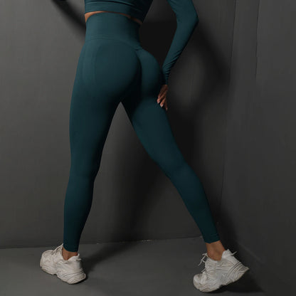 Mallas de gimnasio sin costuras para mujer, pantalones de Yoga sexys de cintura alta, mallas de levantamiento de glúteos, ropa deportiva para mujer, ropa deportiva
