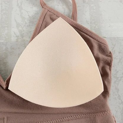Conjunto de ropa interior de 2 piezas para mujer, bragas sexys, Bralette sin costuras, lencería femenina, Top corto sin mangas suave