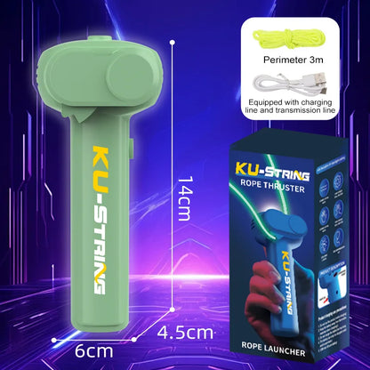 Cuerda que brilla en la oscuridad, lanzador de cuerda, cuerda portátil luminosa, juguete para aliviar el estrés para niños, regalo de fiesta