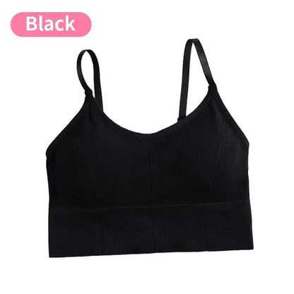 Ropa deportiva sin espalda para mujer, Sujetador deportivo para gimnasio, ropa interior sin costuras para mujer, correa ajustable para el hombro, chaleco de Yoga acolchado interior, Bralette