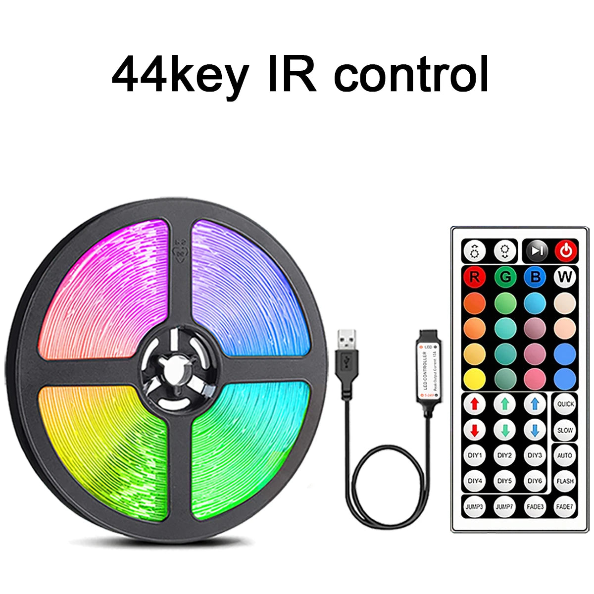 Tira de luces Led de 10m y 20m con Control remoto de 44 teclas, cinta RGB, pared Led para habitación, decoración de fiesta, dormitorio, retroiluminación de TV