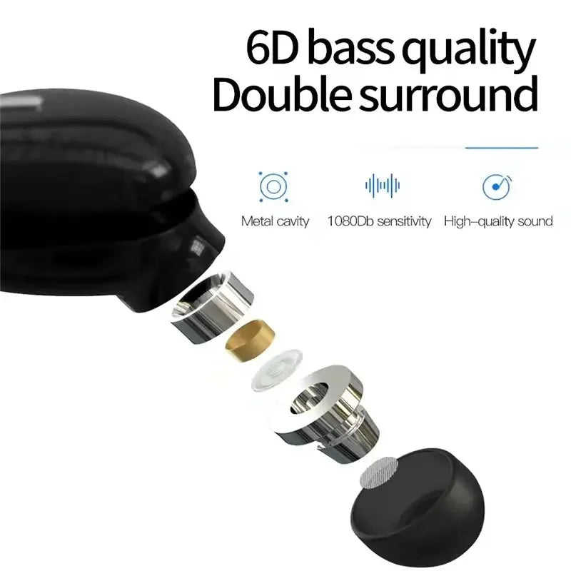 Auriculares inalámbricos X9 compatibles con Bluetooth 5,0 con micrófono, auriculares deportivos intrauditivos individuales para Xiaomi Huawei, auriculares con sonido estéreo