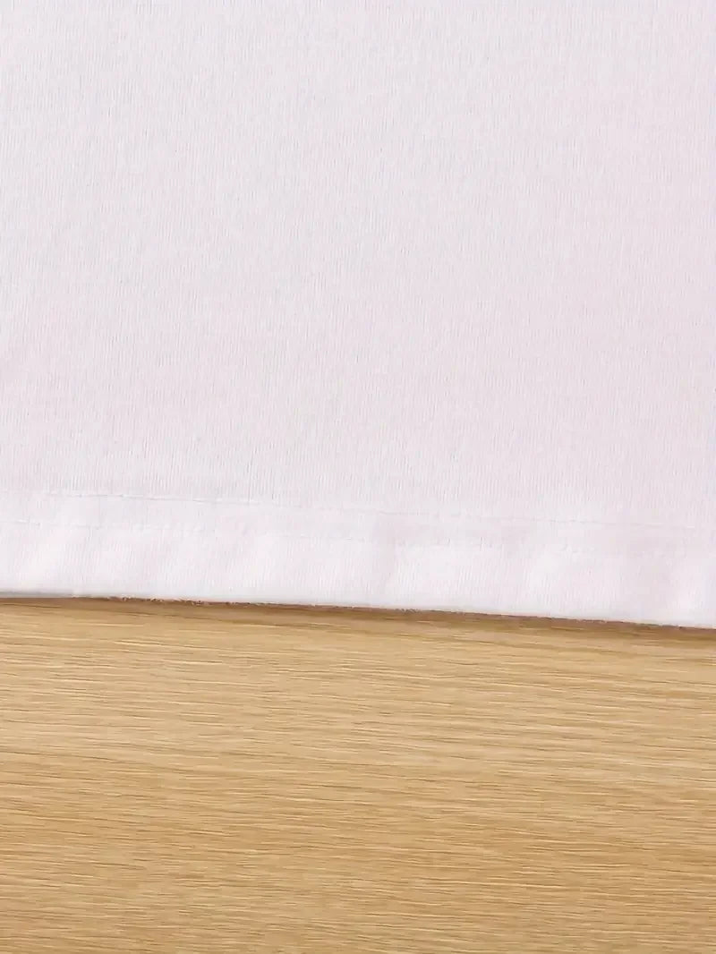 Camiseta con estampado blanco de gato divertido para mujer, pantalón corto informal de manga corta con cuello redondo para verano, ropa de animales para mujer