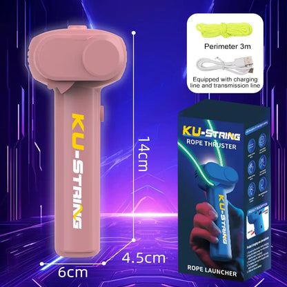 Cuerda que brilla en la oscuridad, lanzador de cuerda, cuerda portátil luminosa, juguete para aliviar el estrés para niños, regalo de fiesta
