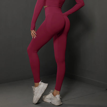 Mallas de gimnasio sin costuras para mujer, pantalones de Yoga sexys de cintura alta, mallas de levantamiento de glúteos, ropa deportiva para mujer, ropa deportiva